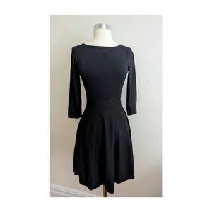French Connection Long Sleeve Black A-line Dress